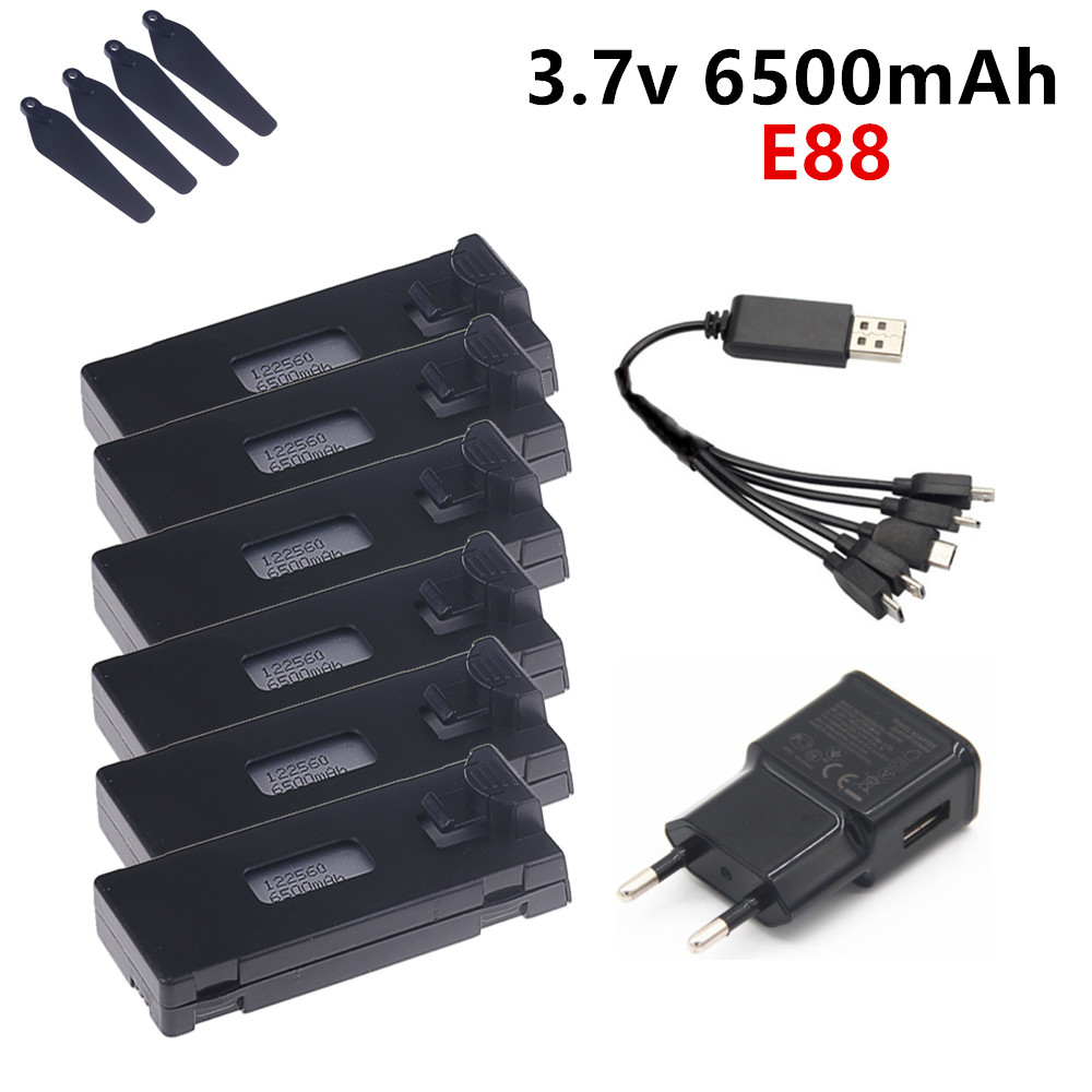 Rc Drone E88 - 3.7V 6500mAh Lipo Battery For E88