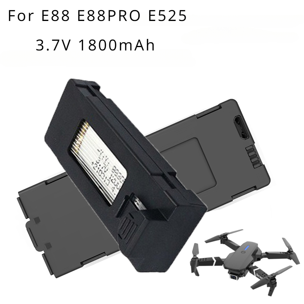 Rc Drone E88 - E88 Drone Battery 3.7V 1800mAh Rechargeable