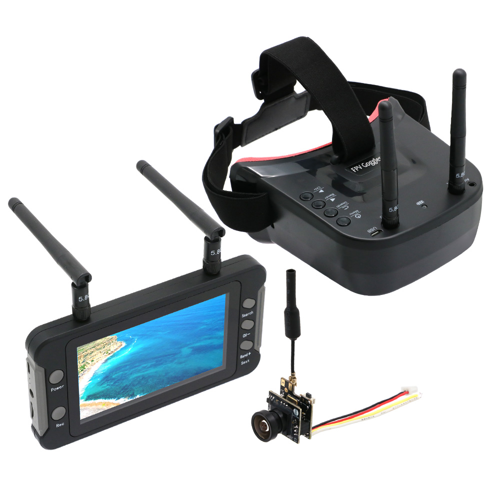 Fpv Goggles Headset - 5.8G 40CH FPV Goggles Monitor Auto-Searching