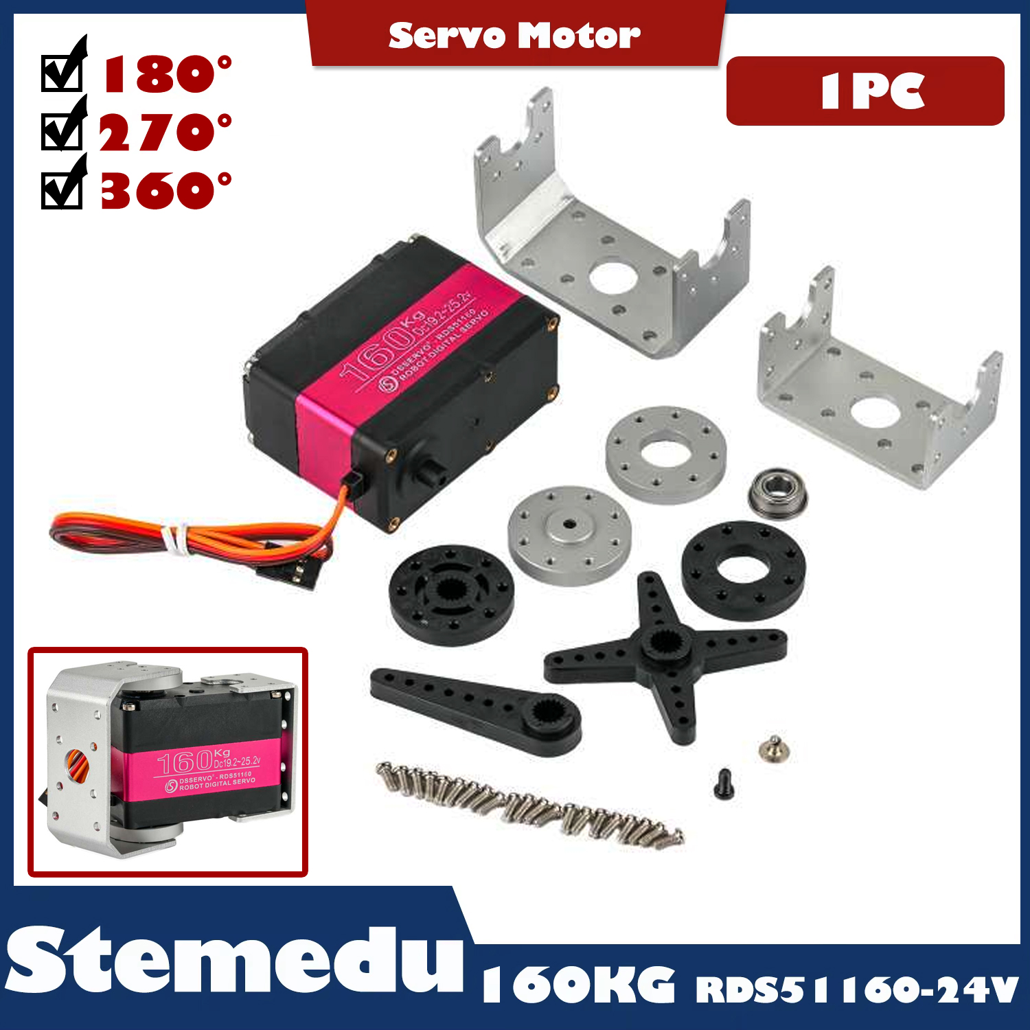 Drone Rc Car - Large Servo 160Kg 24V RC Digital