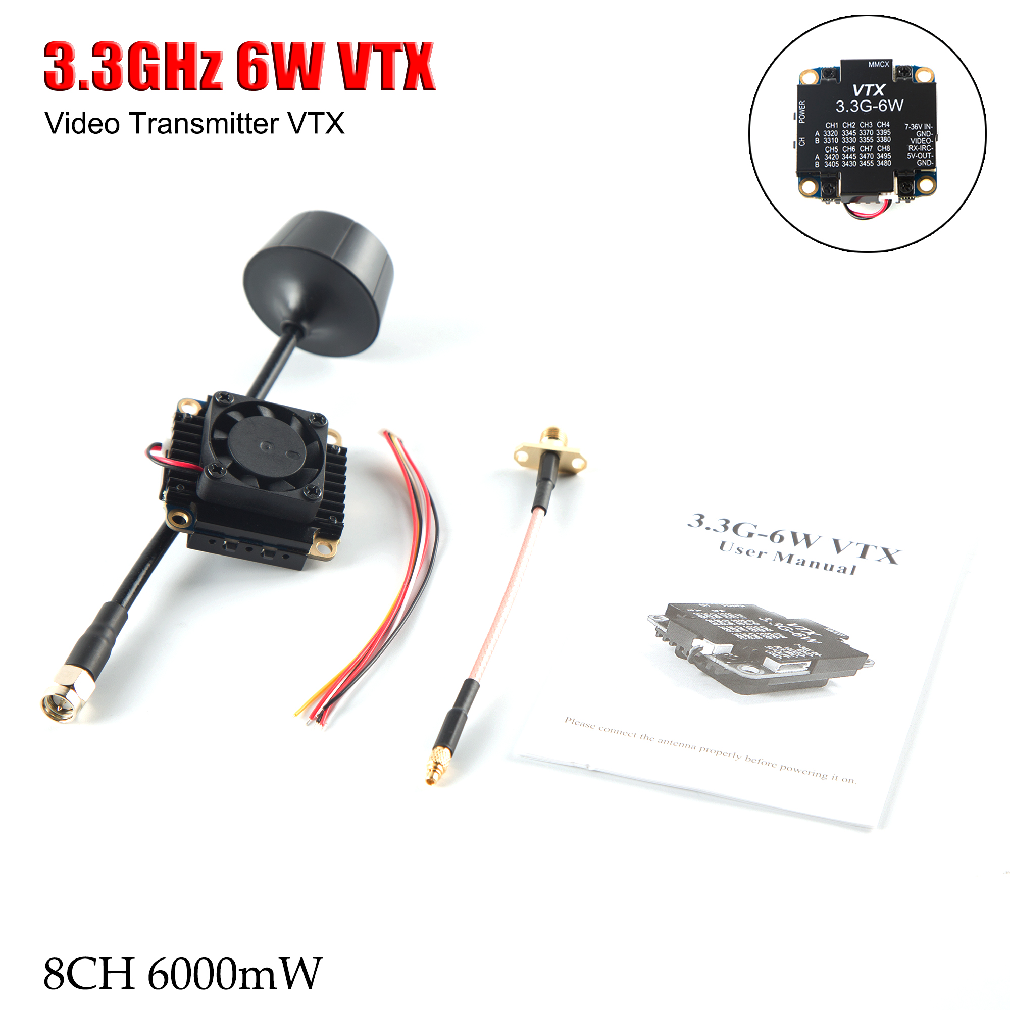 Drone Rc Remote - FPV Video Transmitter 3.3G 6W VTX