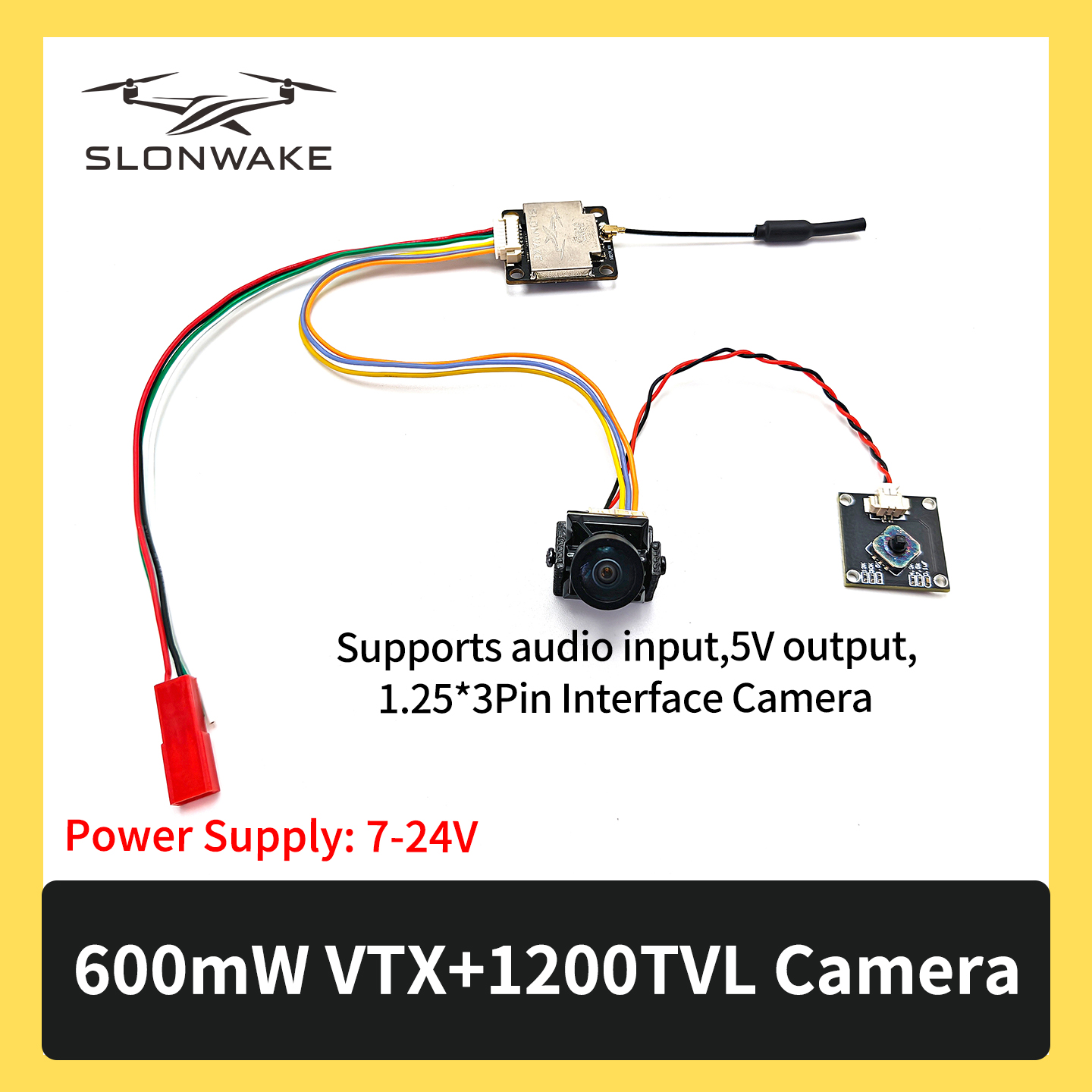 SLONWAKE 5.8G 600mW 7-24V FPV  - Drone Rc Car recensione e prezzo