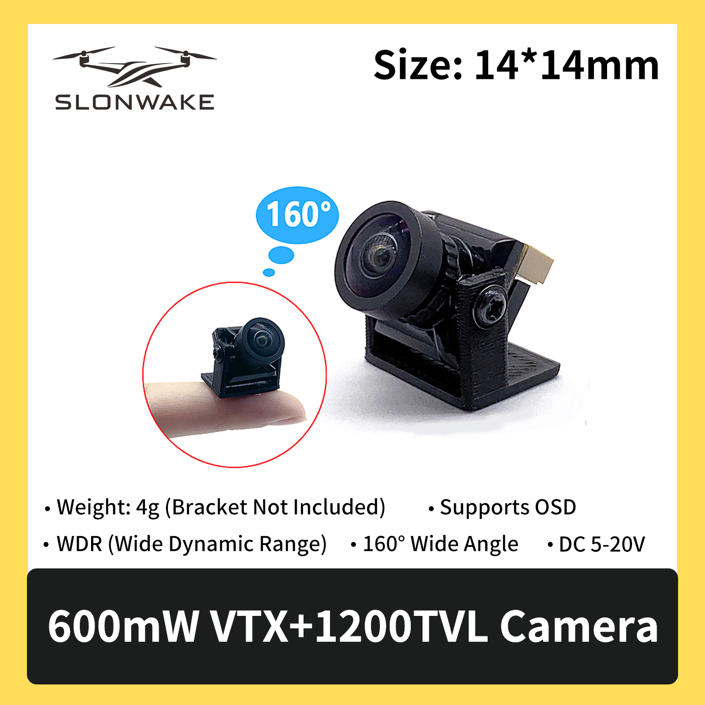SLONWAKE 5.8G 600mW 7-24V FPV  - Drone Rc Car recensione e prezzo