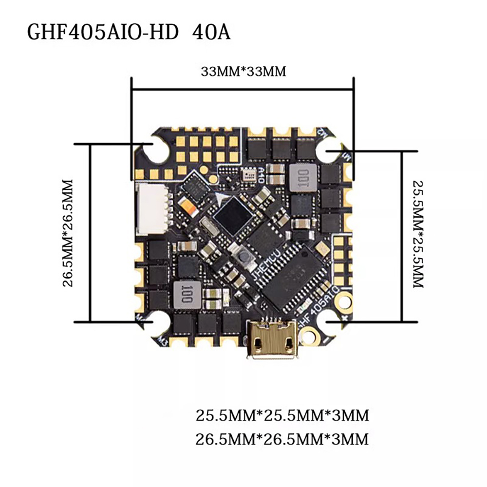 JHEMCU GHF405AIO-HD 40A AIO Fl - Drone Rc Racing recensione e prezzo
