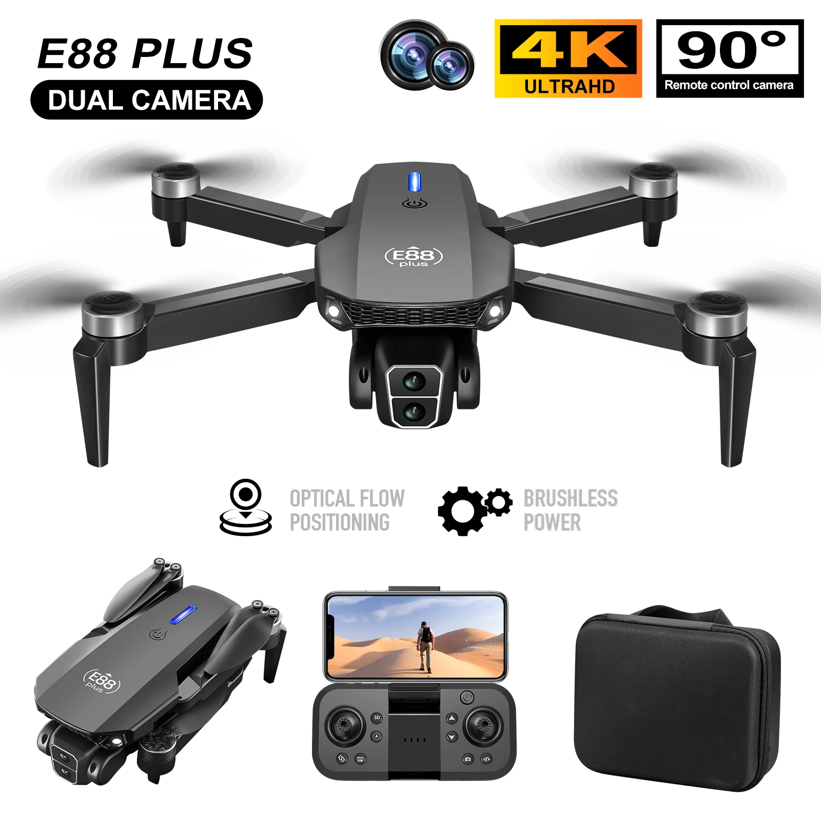 New E88 Plus Quadcopter Drone: - Rc Drone E88 recensione e prezzo
