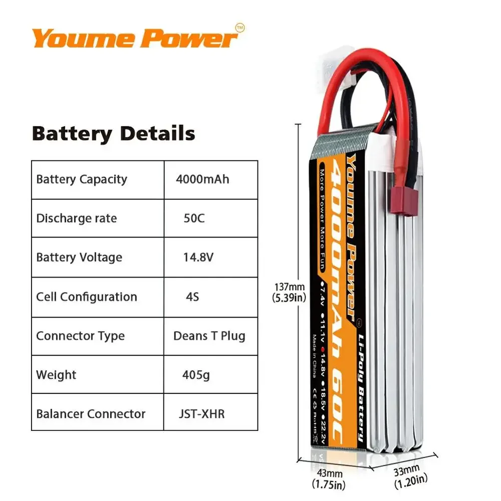 4S 14.8V Lipo Battery 3300mah  - Drone Rc Truck recensione e prezzo