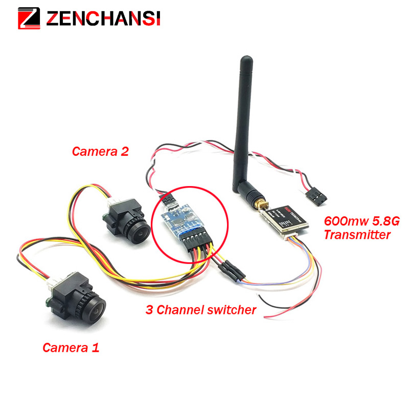 3 channel Dual Video camera CM - Fpv Goggles Headset recensione e prezzo