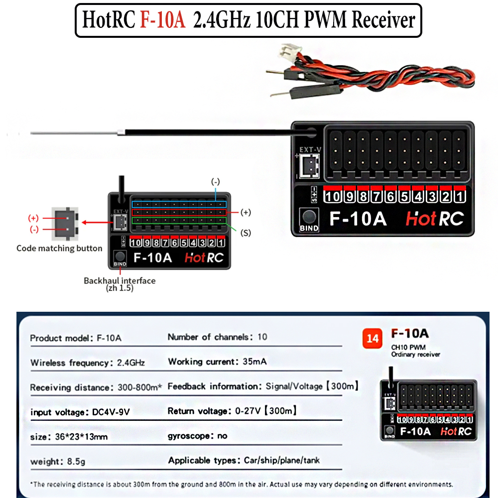 Hotrc Hot rc HT-10A HT10A 2.4G - Drone Rc Parts recensione e prezzo