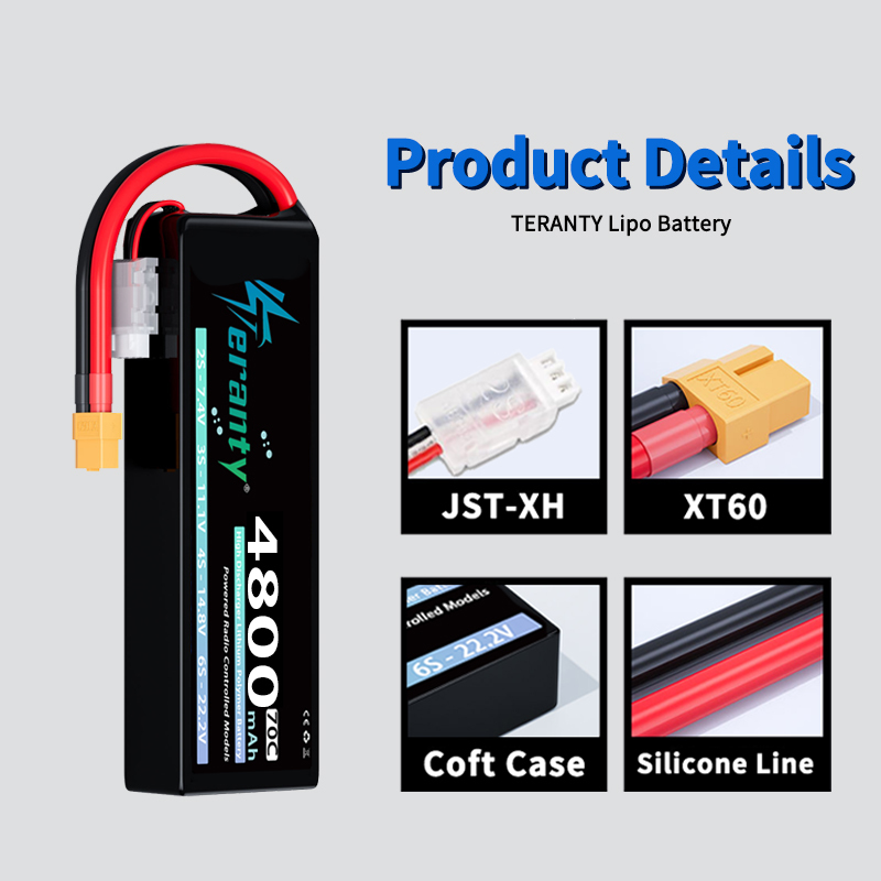 TERANTY Lipo Battery 2S 4800mA - Drone Rc Truck recensione e prezzo