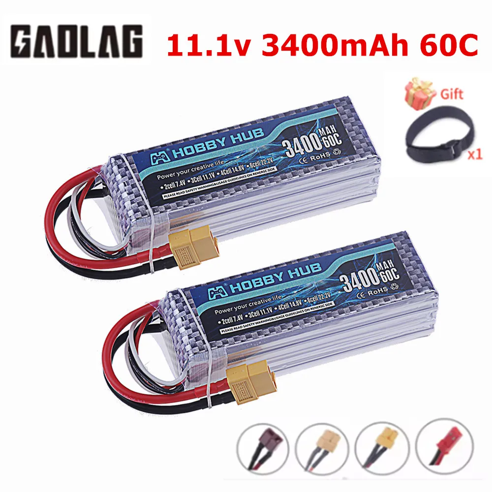 3S Lipo Battery 11.1V 3400mAh  - Drone Rc Truck recensione e prezzo