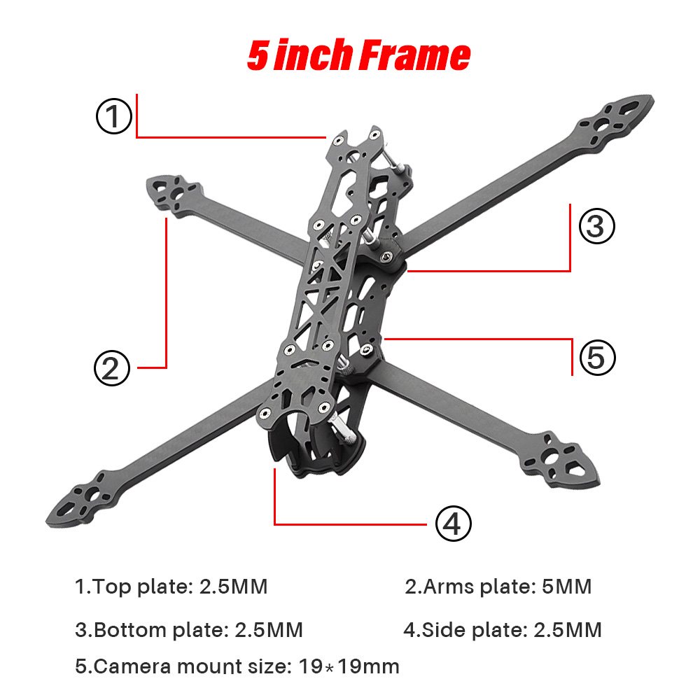 Mark4 5inch FPV Racing Drone F - Carbon Fiber Drone Arm recensione e prezzo
