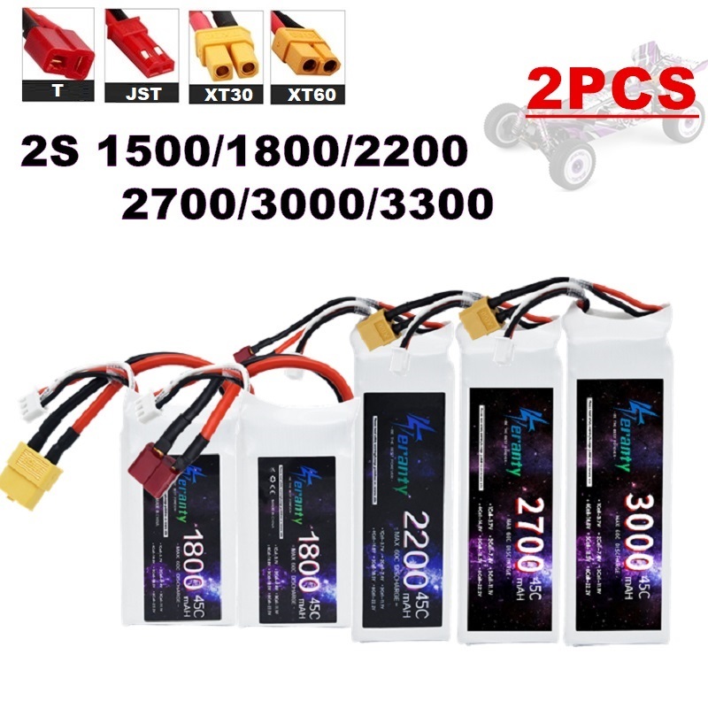 2PCS 7.4V Lipo 2S Battery 1500 - Drone Rc Car recensione e prezzo