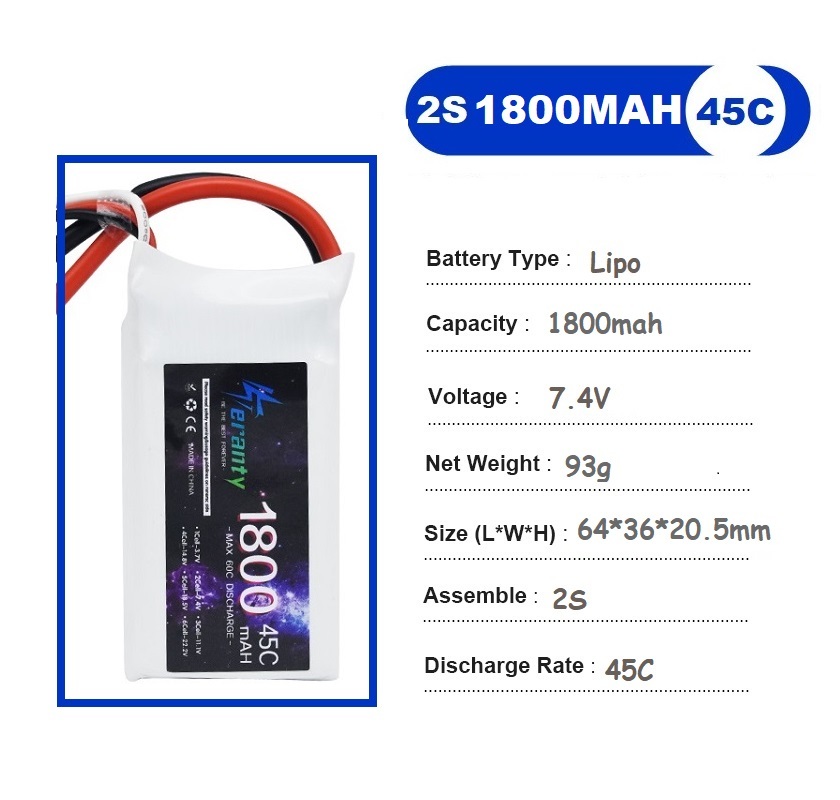 2PCS 7.4V Lipo 2S Battery 1500 - Drone Rc Car recensione e prezzo