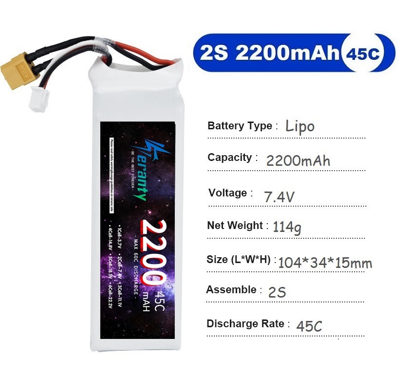 2PCS 7.4V Lipo 2S Battery 1500 - Drone Rc Car recensione e prezzo