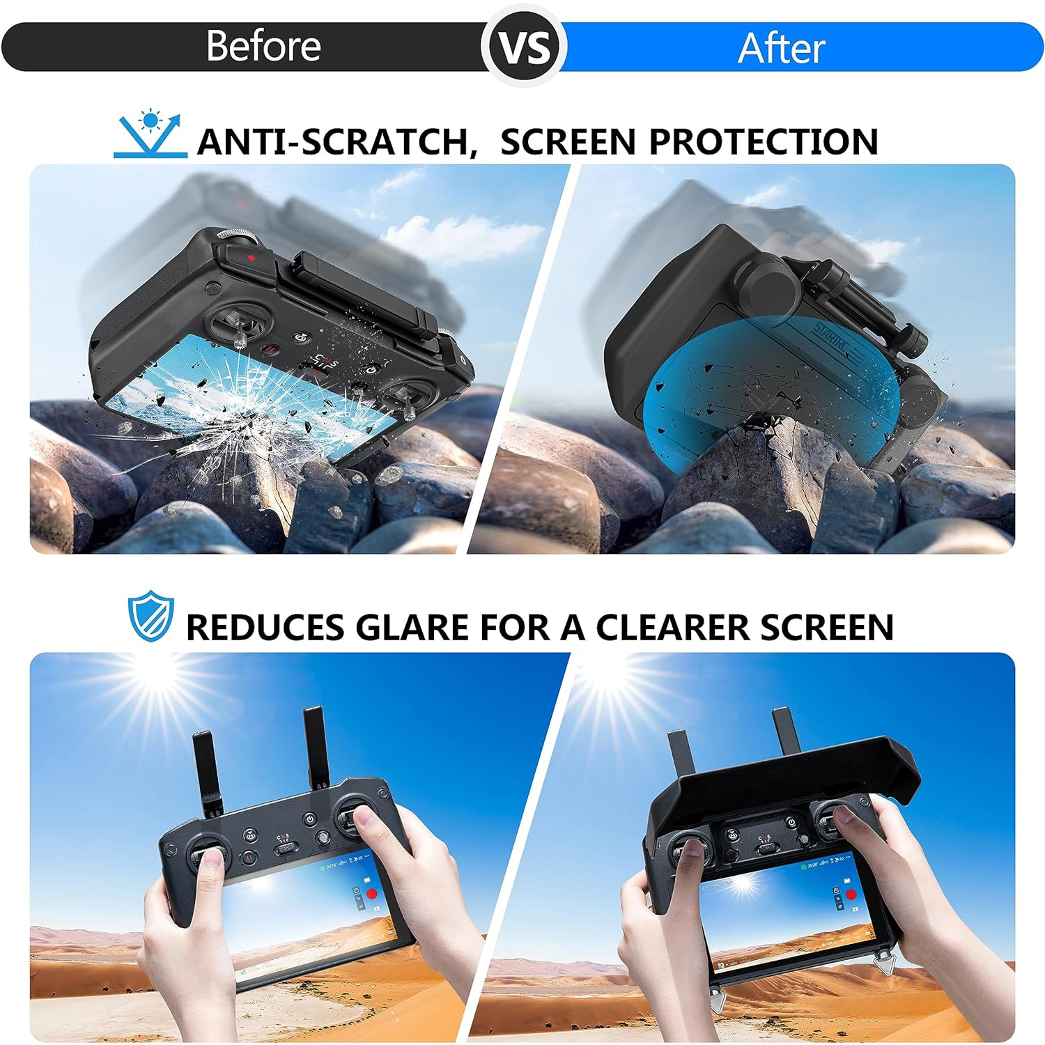 2-in-1 Sun Hood & Joystick Cov - Drone Dji Rc Pro recensione e prezzo