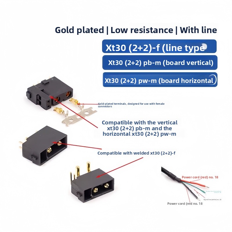 XT30(2+2) XT30PB/PW(2+2) Male  - Drone Rc Signal recensione e prezzo