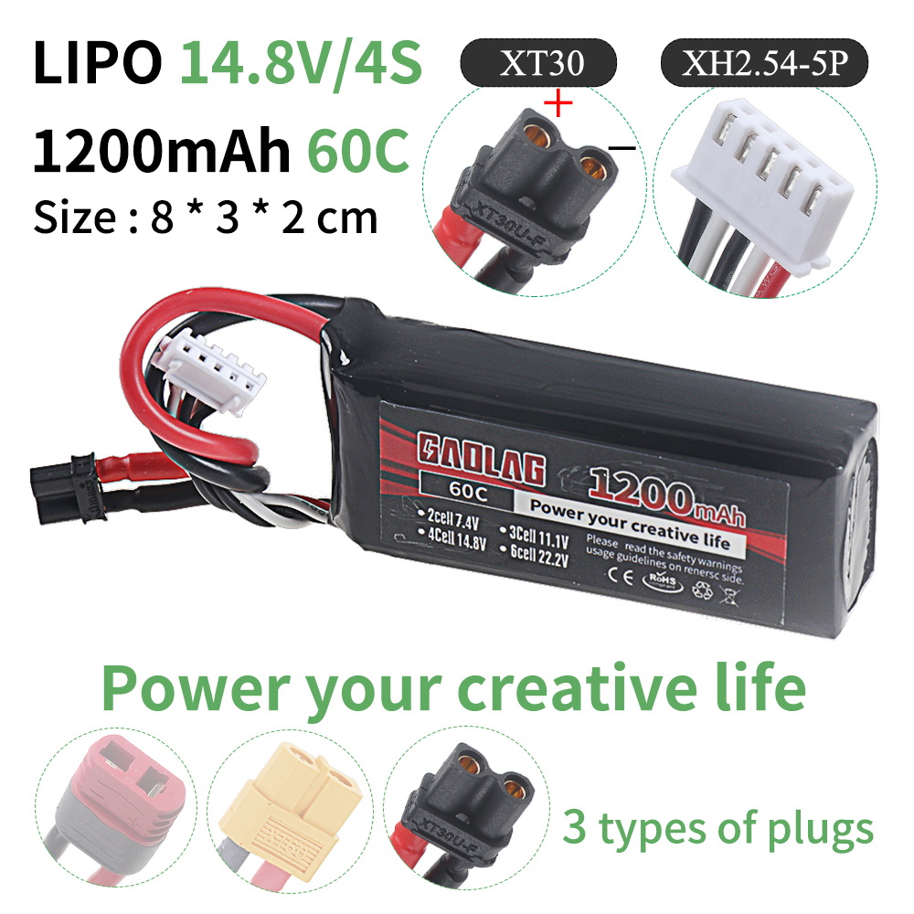 4S 14.8V 1200mAh 60C Lipo Batt - Drone Rc Truck recensione e prezzo