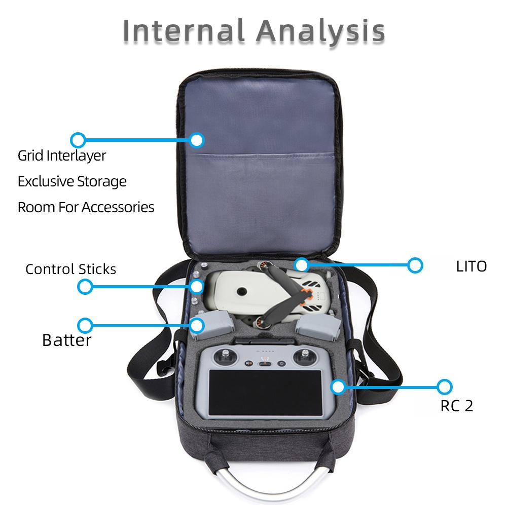 For DJI Lito X1 Organizer Bag  - Drone Dji Rc N3 recensione e prezzo
