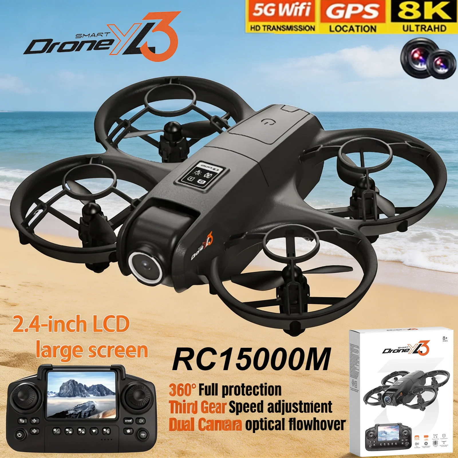 New YL3 RC Drone 8K 1080P Wide - Drone Dji Rc Pro recensione e prezzo