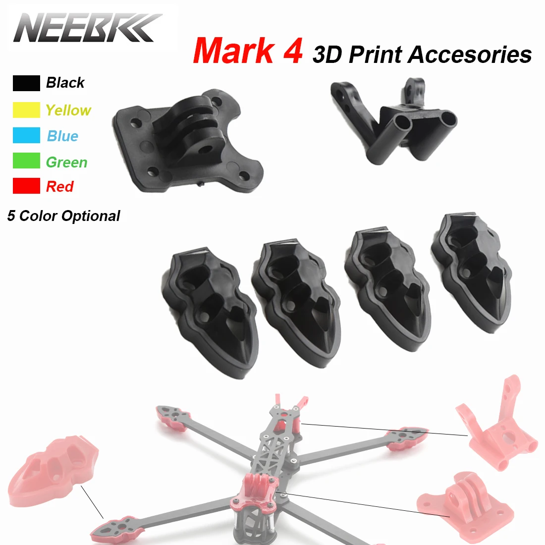Neebrc RC Quadcopter FPV Drone - 3D Printed Drone Part recensione e prezzo