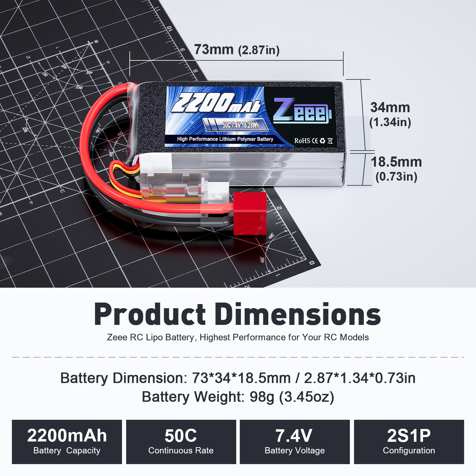 Zeee 2S 2200mAh Shorty RC Lipo - Drone Rc Truck recensione e prezzo
