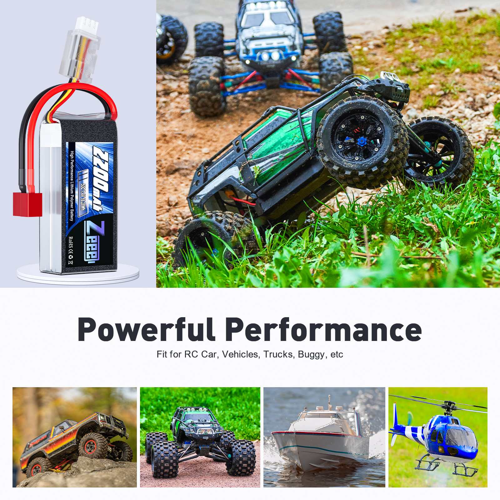 Zeee 2S 2200mAh Shorty RC Lipo - Drone Rc Truck recensione e prezzo