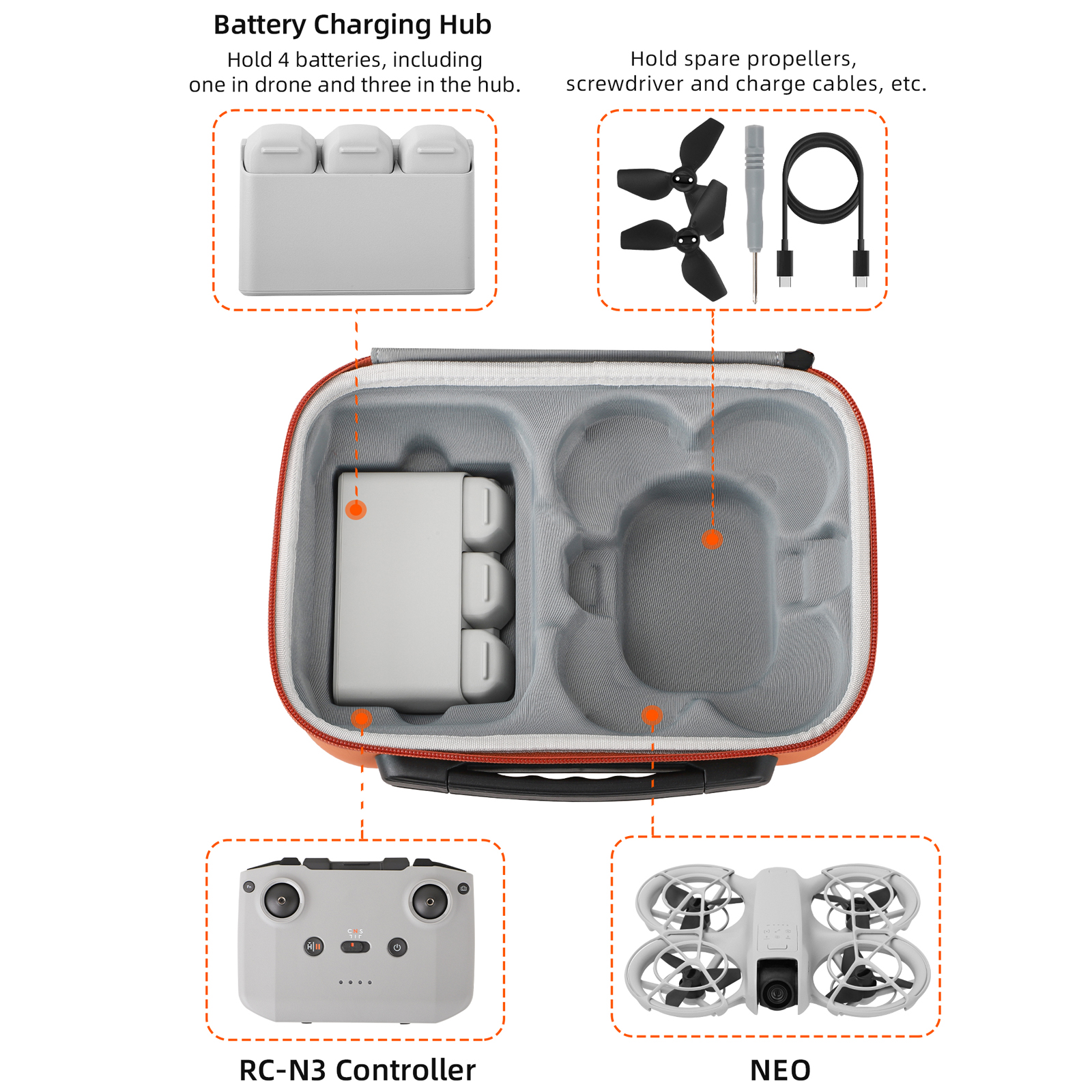 Portable Travel Bag Case For D - Drone Dji Rc N3 recensione e prezzo