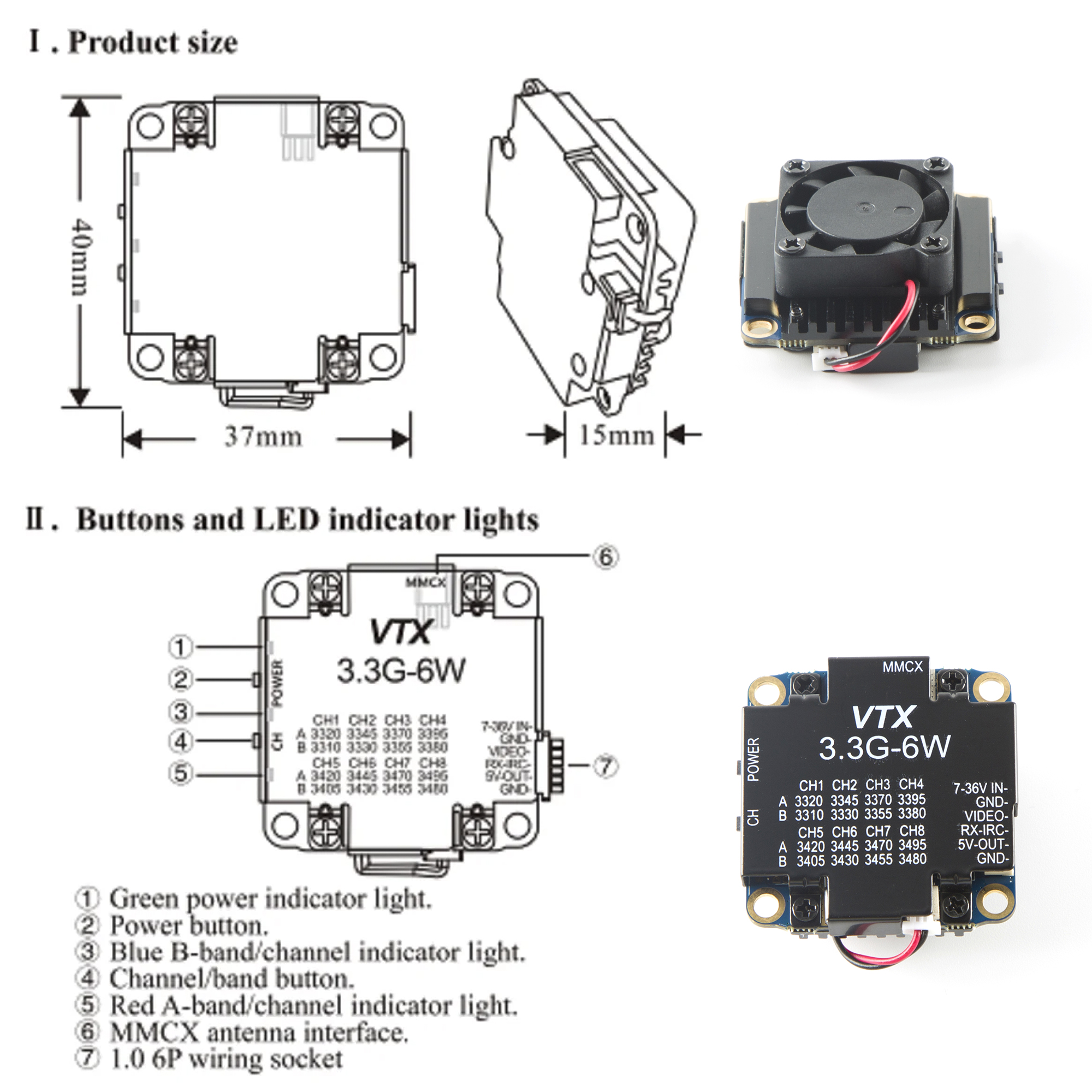 FPV Video Transmitter 3.3G 6W  - Drone Rc Remote recensione e prezzo